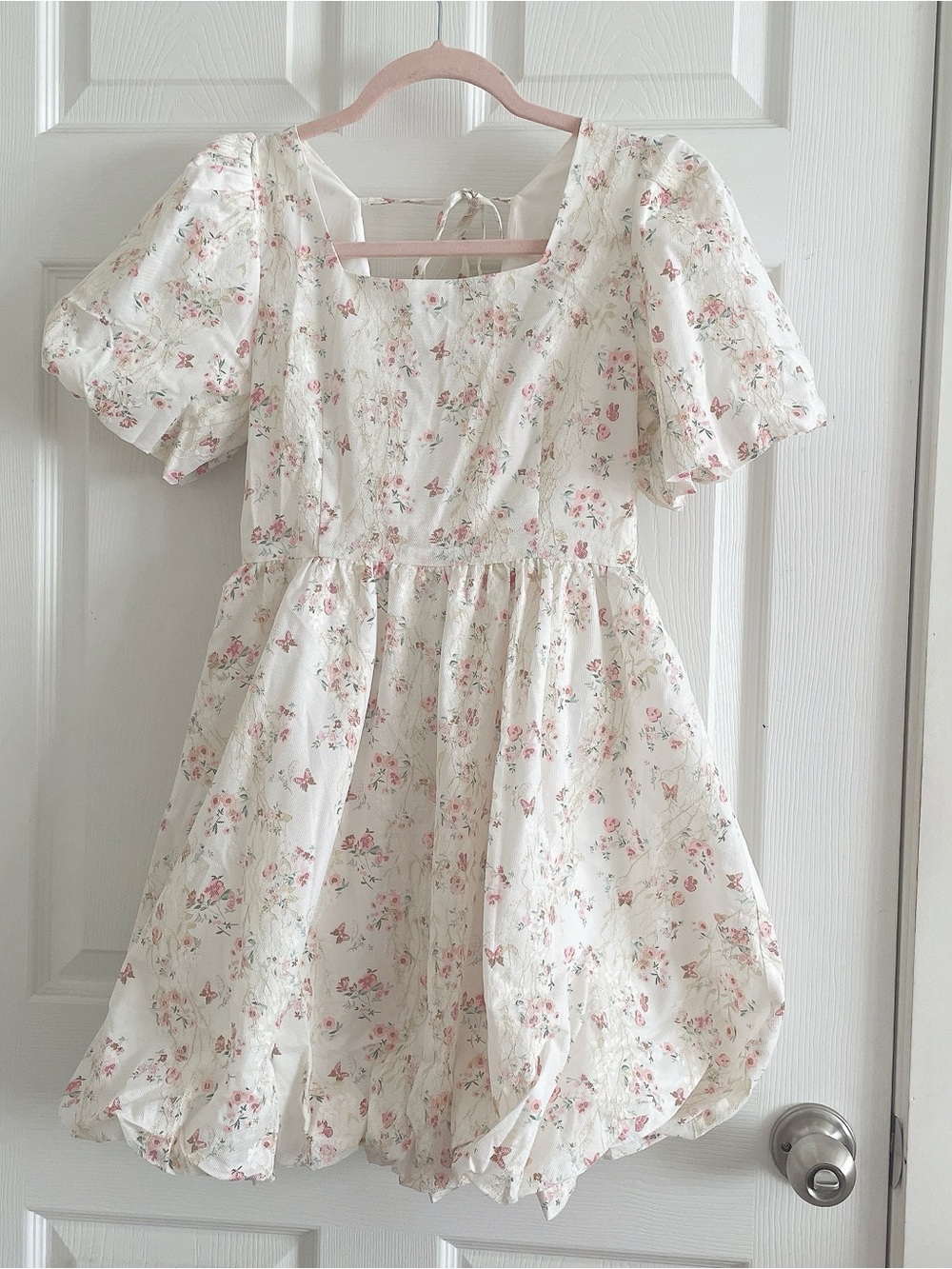 Floral puff butterfly dress by J.ing